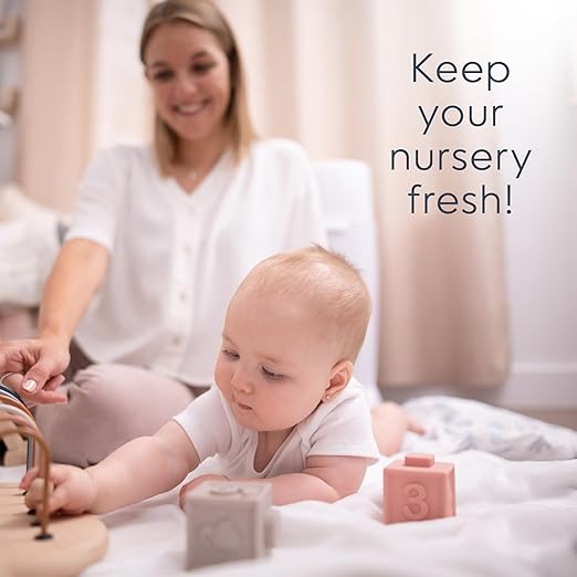 Diaper Genie Complete Pail (White) | Includes 3 Refills that hold up to 810 newborn-size diapers | Includes 1 Carbon Filter