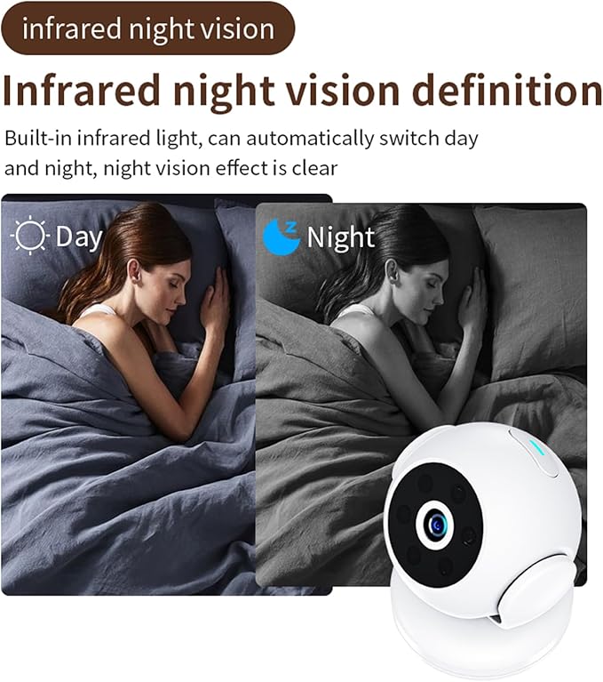 Indoor Wireless Pet Camera, 1080P HD, 170° Wide Angle, Night Vision - Smart Motion Detection, Magnetic Bracket, Home Safety Monitoring