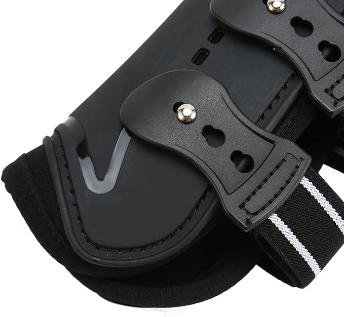 Horse Leg Protector Shock Absorption Breathable Open Front Tendon Boots for Jumping Show Riding (Medium)