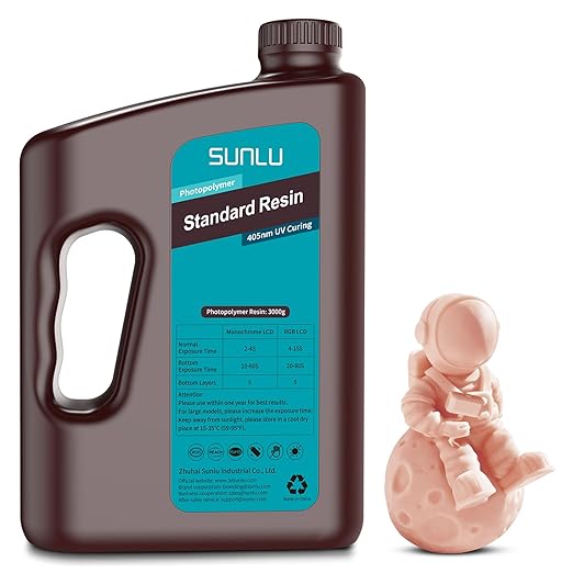 SUNLU 3D Printer Resin 3kg, Fast Curing Standard 3D Resin