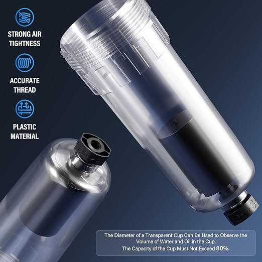 TAILONZ PNEUMATIC 1/4 Inch NPT Automatic Drain Air Filter Pressure Regulator