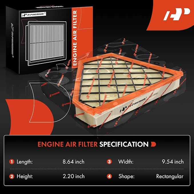 A-Premium Front Engine Air Filter Compatible