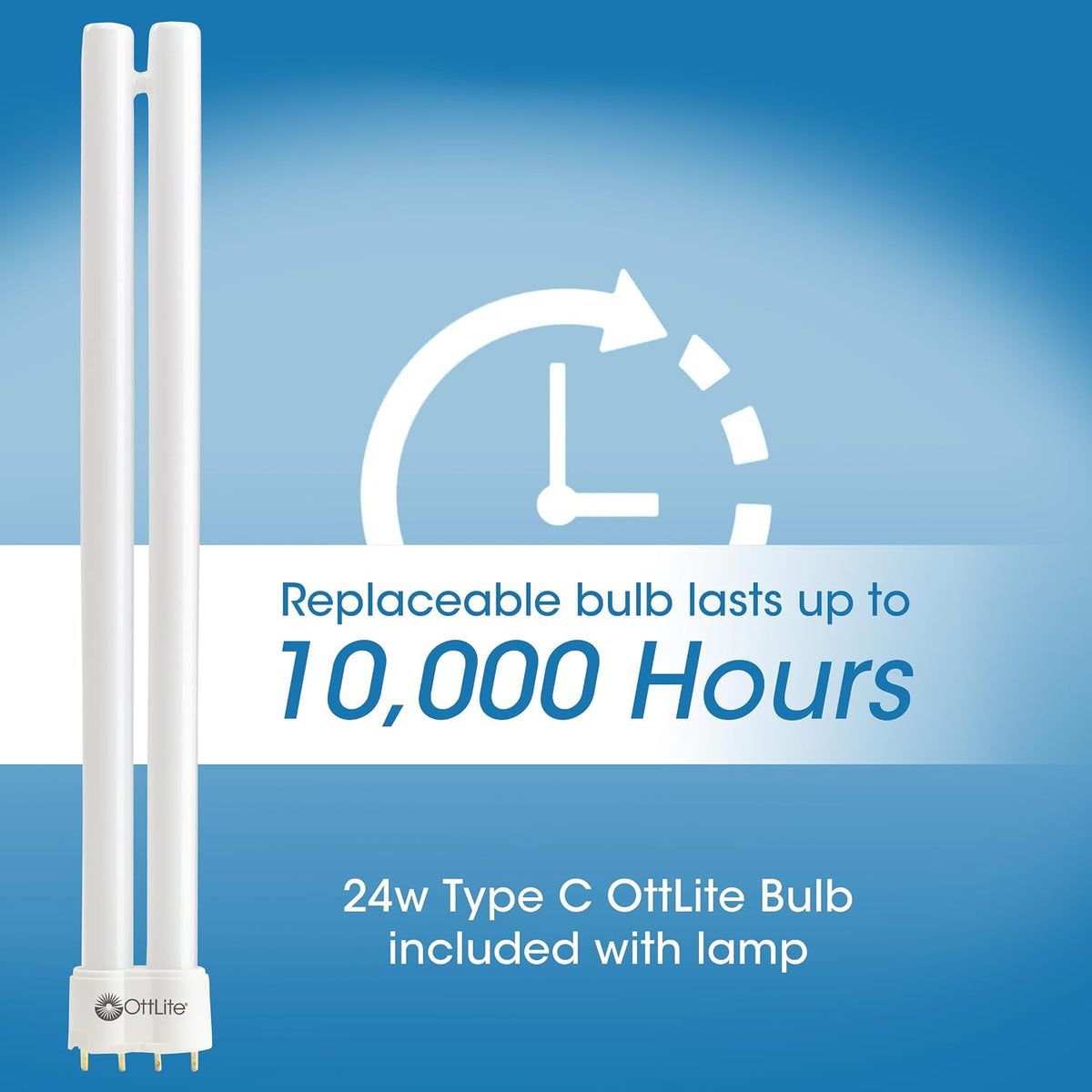 OttLite 24 Watt Floor Lamp with Flexible Neck