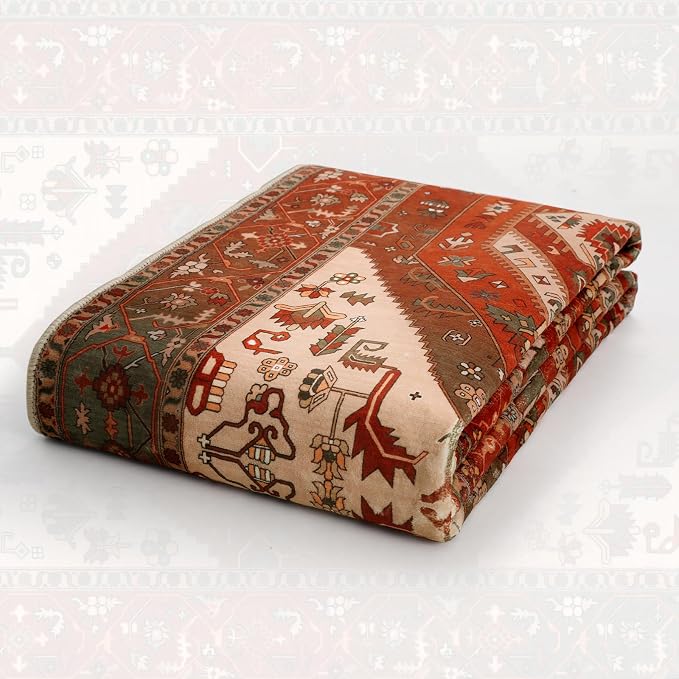 SERISSA 6x9 Area Rugs for Living Room, Large Washable Non-Slip Boho Rug