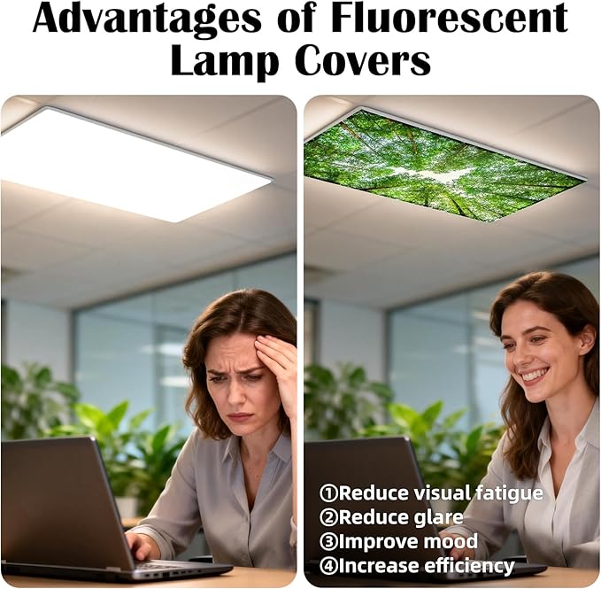 4 Pcs Fluorescent Light Covers