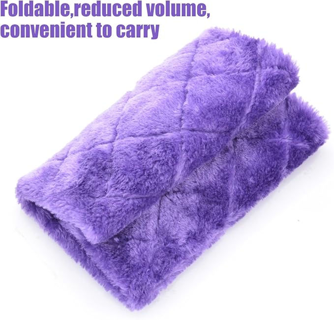 MOACC Winter Warm Bird Nest House Shed Hut Hanging Hammock Finch Cage Plush Fluffy Birds Hut Hideaway for Hamster Parrot Macaw Budgies Eclectus Parakeet Cockatiels Cockatoo Lovebird (L, Purple)