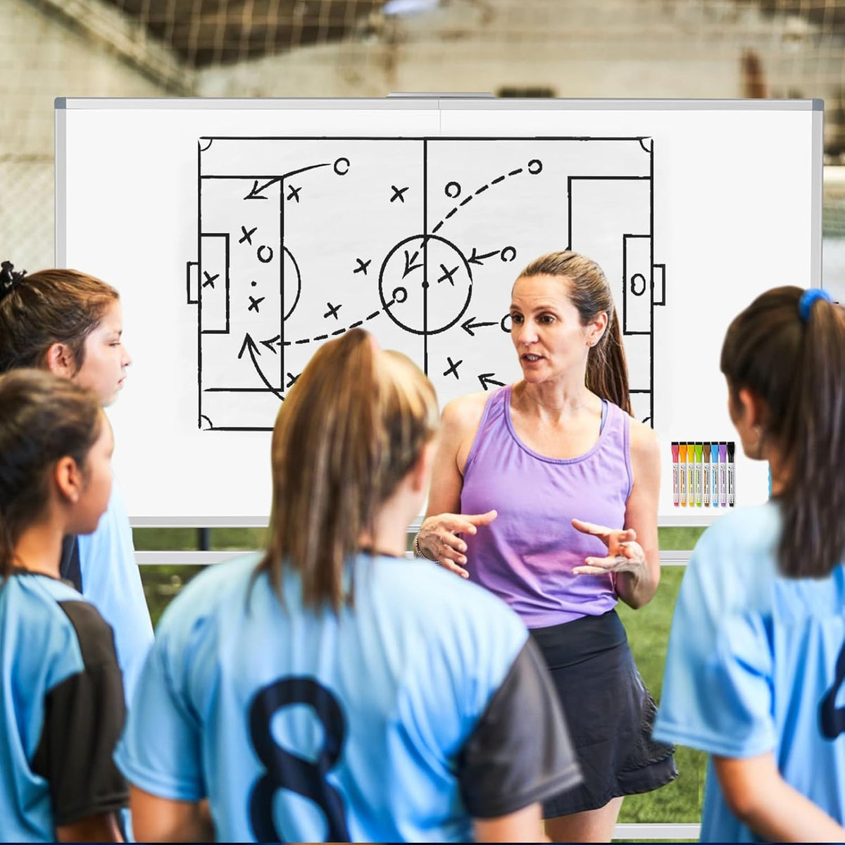 Rolling Dry Erase Whiteboard with Stand, 48" x 36" White Board on Wheels