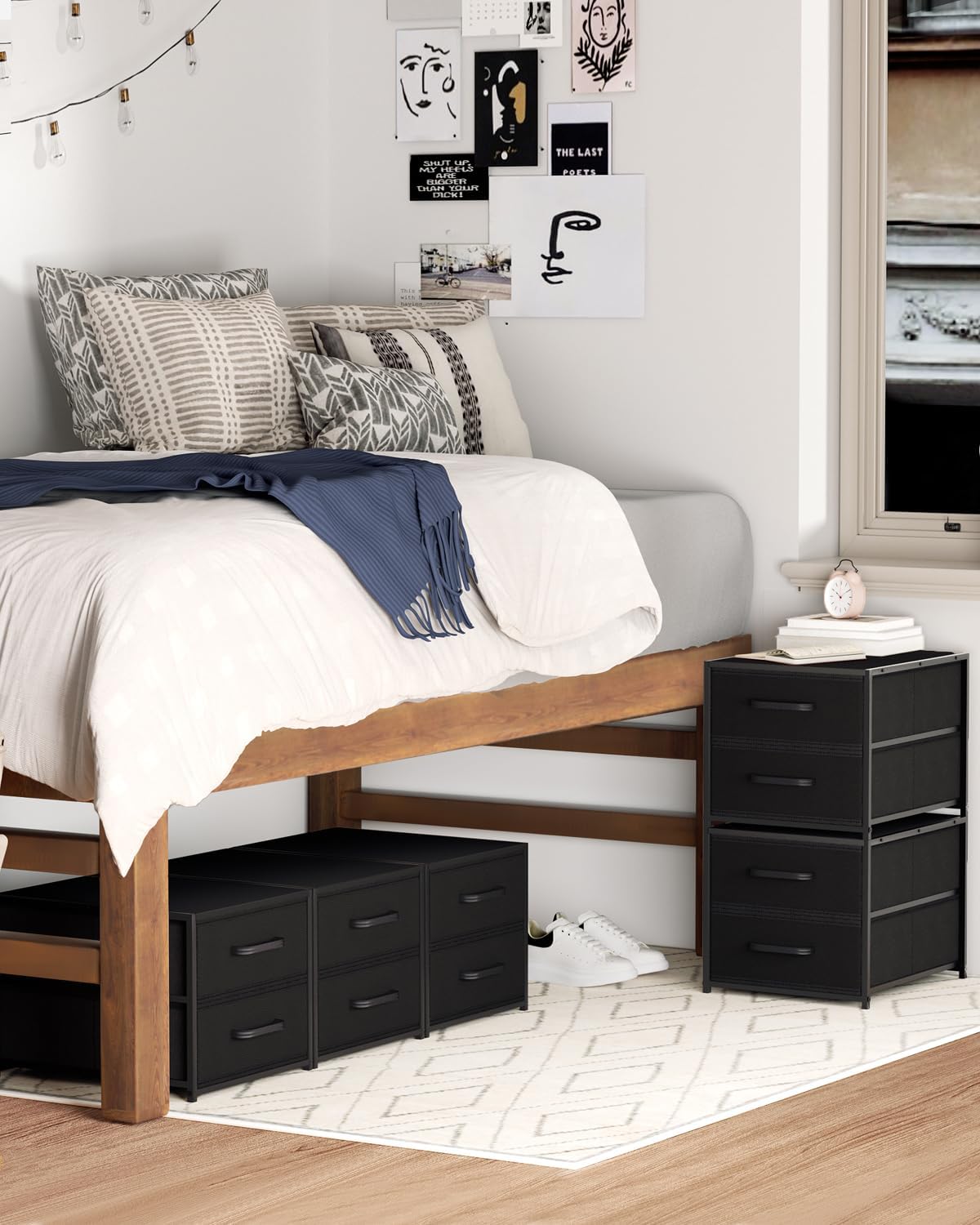 Homsorout 2 Drawers for Closet -Small Fabric Dresser Closet Storage