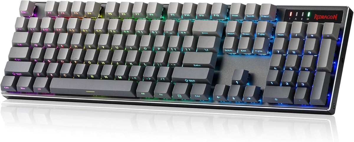 Redragon K556 PRO Wireless RGB Gaming Keyboard, Aluminum Board, PBT Keycaps