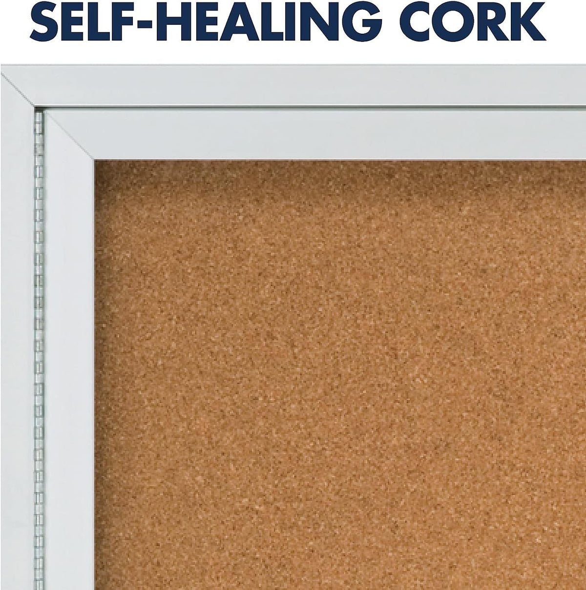 Quartet Bulletin Board, 6' x 4' Enclosed Cork Notice Board, Lockable Swing Doors, Aluminum Frame (2367)