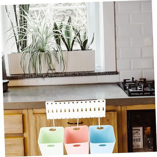 1set Wall-Mounted Sorting Trash Bin Space-Saving Recyclable Garbage Bins