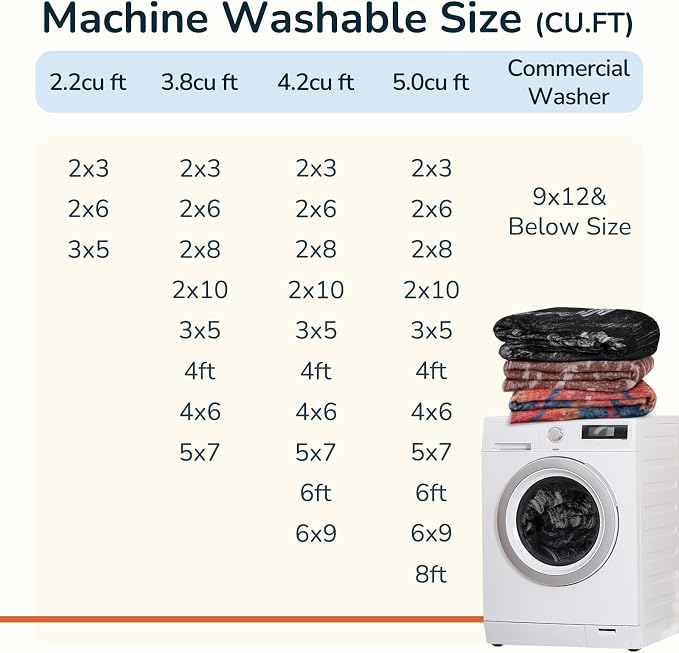 BESTSWEETIE Area Rug 3x5 Rug Machine Washable Non-Slip Low Pile Print Pattern