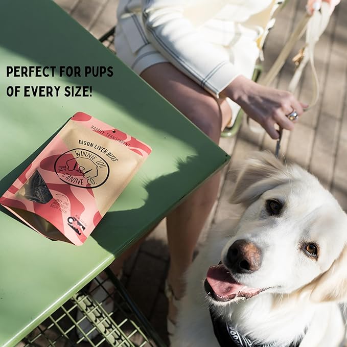 Winnie Lou Bison Liver Bites Dog Treats – Limited Ingredient, Human Grade, Training Treats for Small, Medium & Large Dogs, USA Made, High Protein, Chews, Hypoallergenic, Sensative Stomach (1 Pack)