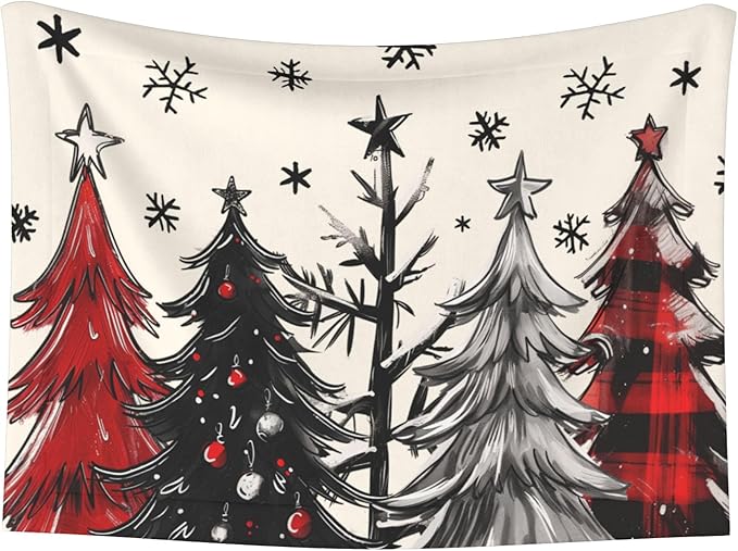 Winter Blanket for Dog Cat - Snowflake Throw Blanket 23 x 16 mas Tree Pet Blanket for Couch Sofa Bed