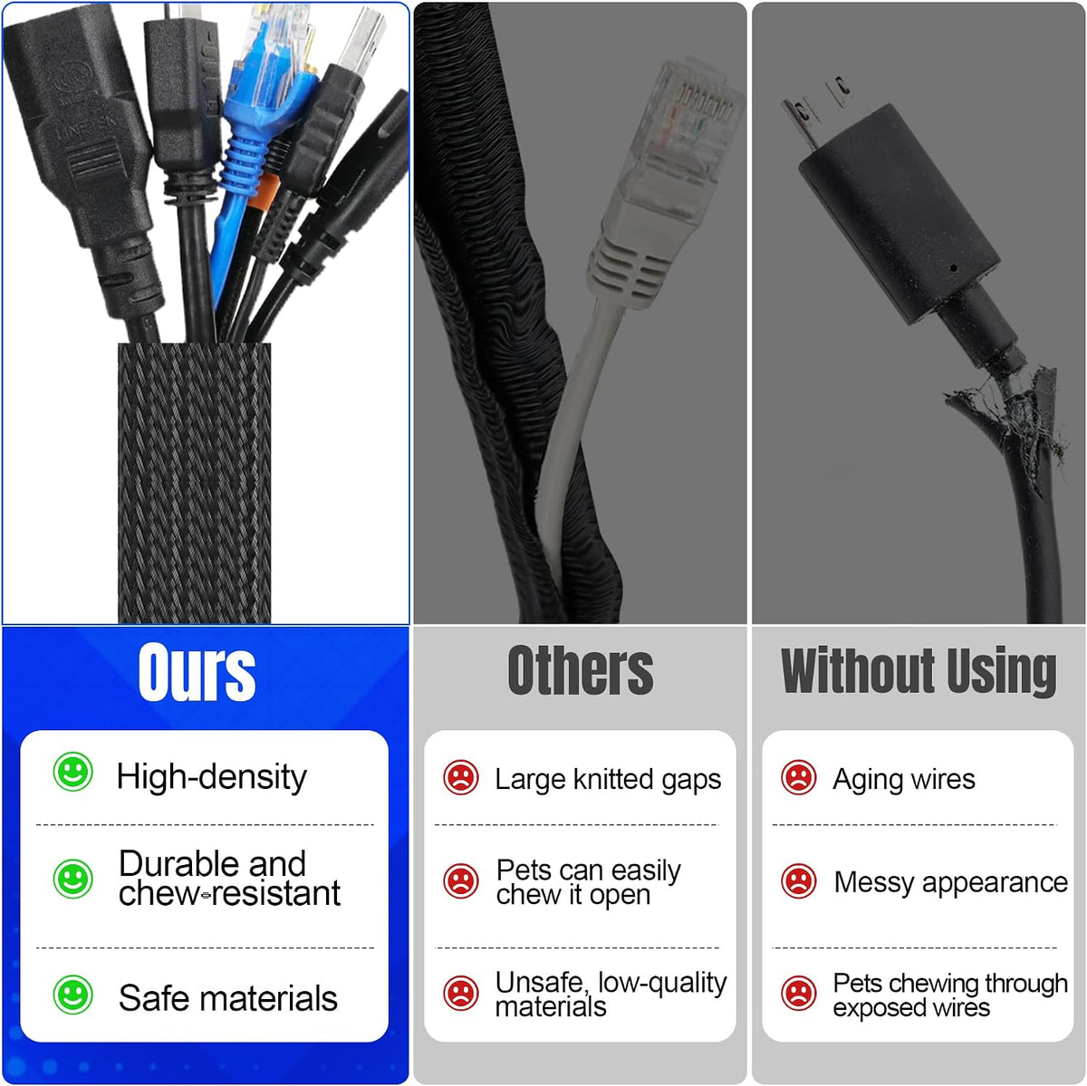 Braided Wire Loom Expandable Cable Sleeve 1”-150ft