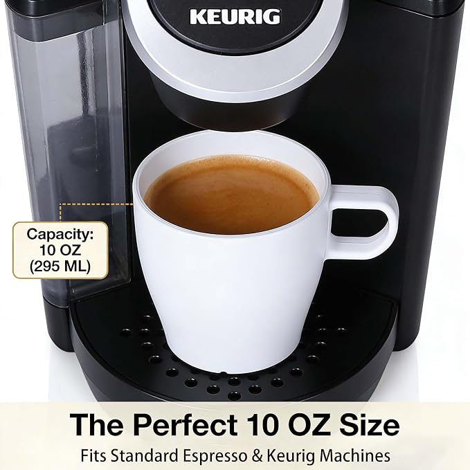6-Pack 10oz Unbreakable Coffee Mugs, Microwave Safe Premium Drinkware,