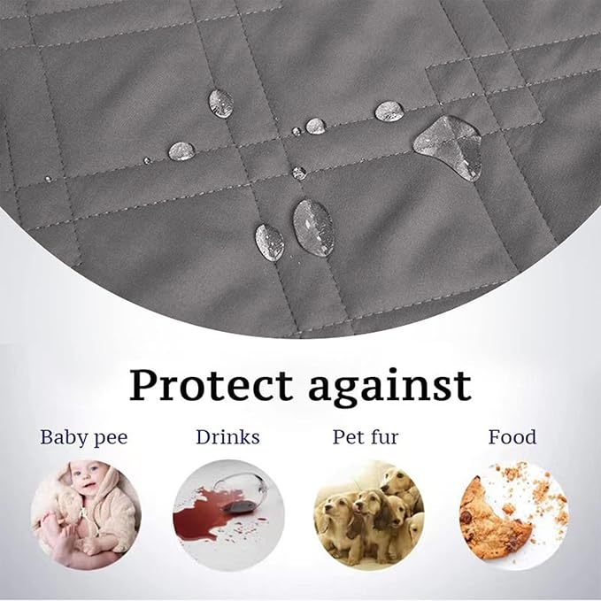 Waterproof Dog Bed Covers for Couch Protection, Water-Resistant Soft Dog Pet Blanket Anti-Slip Dog Blanket for Bed, for Furniture Bed Couch Sofa (Light Gray,68x82inch)