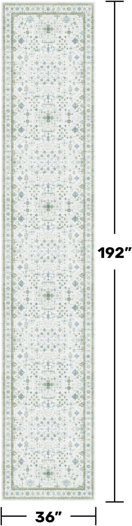 Hazo Haus Oushak 3x16 Wide Hallway Runner Rug