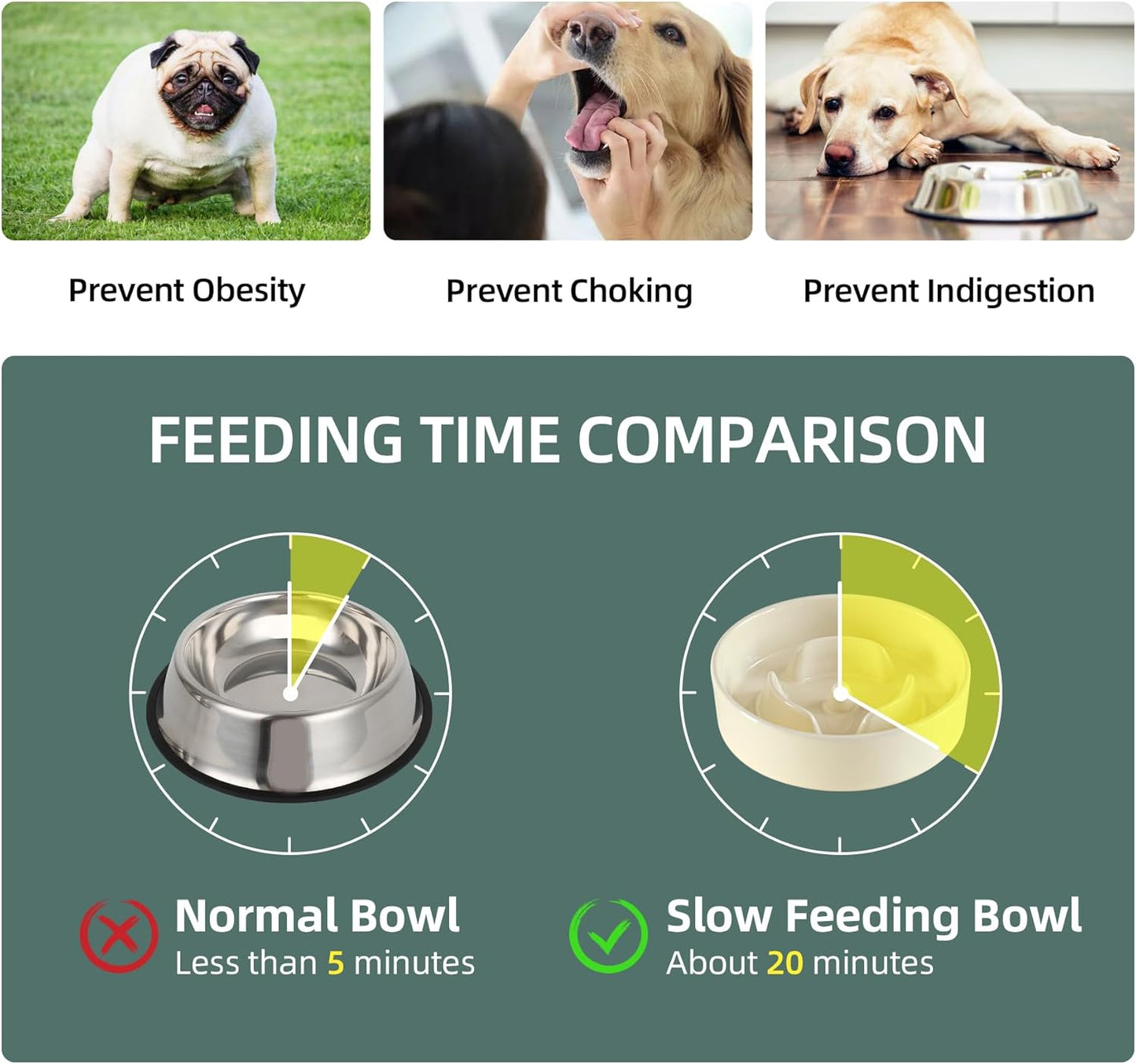 Ceramic Raised Slow Feeder Dog Bowl Set, Elevated 5.1inch Water Bowl and 6.1inch Puzzle Slow Pet Food Dish with Wooden Stand for Small Dog and Cat, Anti-Gulping (2X Beige+ Stand)