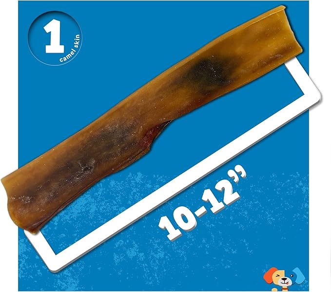 Jack&Pup Camel Skin Dog Chews for Aggressive Chewers Large - 2 ct – Hypoallergenic Collagen Sticks, Rawhide Free Single-Ingredient Collagen Chew Treats for Sensitive Stomach Dogs, Long Lasting Chews