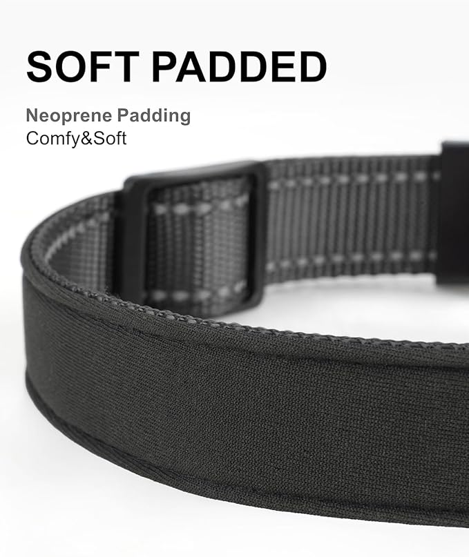 TagME Airtag Dog Collar,Waterproof Reflective Pet Collar with Airtag Holder,Soft Padded and Double D-Rings for Small Dogs,Black
