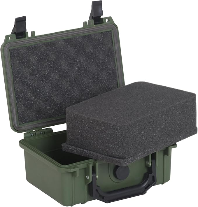 MEIJIA IP67 waterproof hard compact case, Customizable Fit Foam, 8.12”x6.56”x