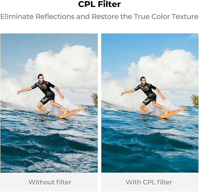 K&F CONCEPT Snap On CPL ND Filter Kit Compatible
