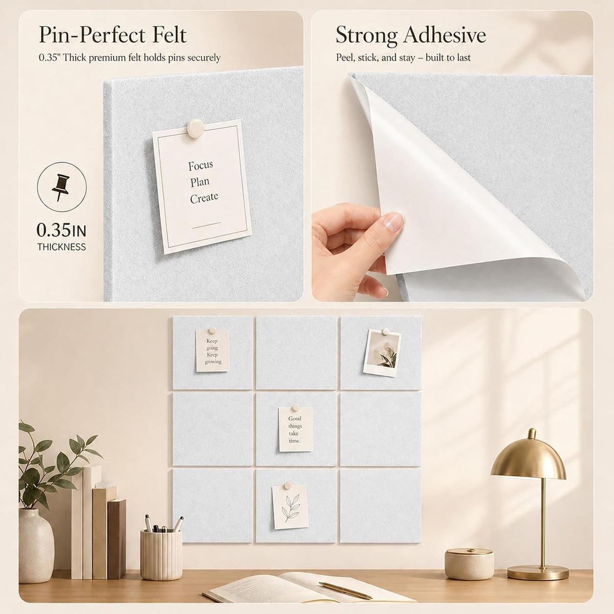 Felt Bulletin Board & Cork Board Alternative 48" x 36"- 12 Pack
