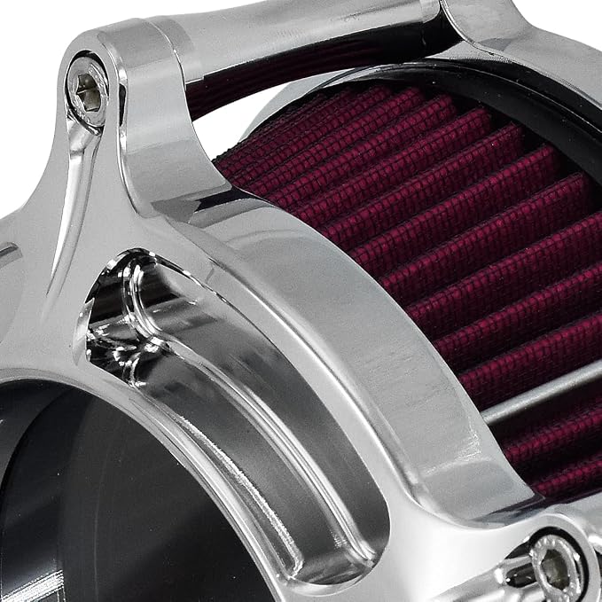 HDBUBALUS Motorcycle Air Filter Cleaner Intake Filter System Kit