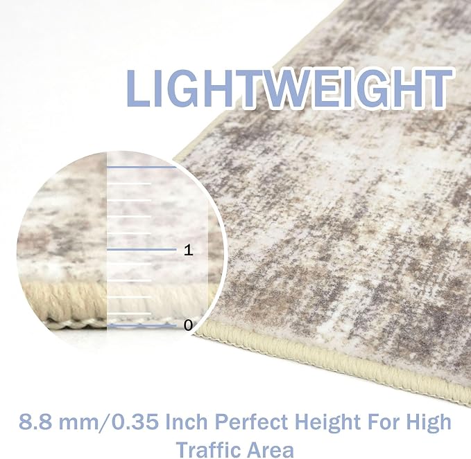 IOHOUZE Abstract Runner Rug 3x6 Ft Washable Runners