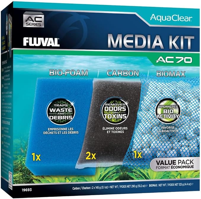 Fluval - Media Maintenance Kit for AC70 Power Filter - for Use in Freshwater &