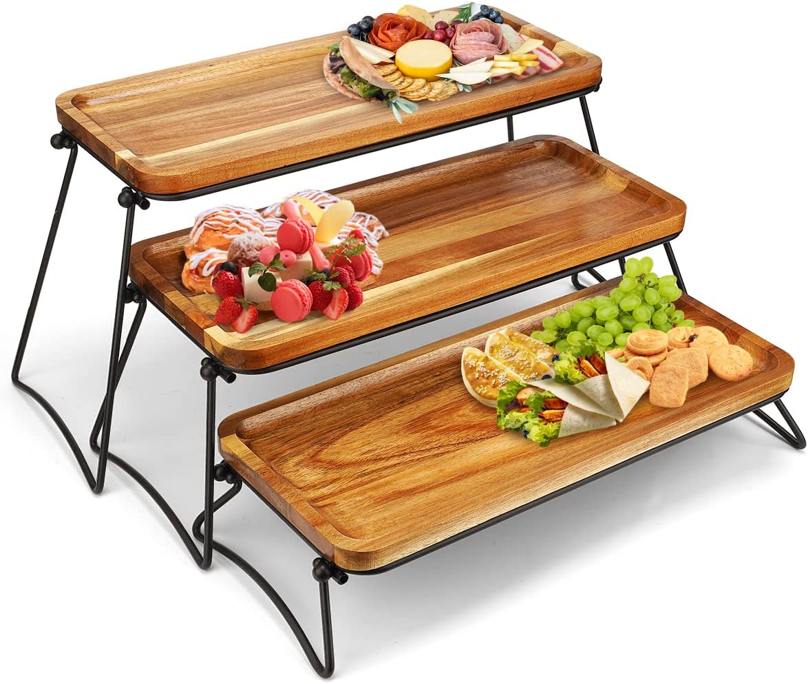 Manspdier 3 Tier Cupcake Stand and Towers Large Serving Tray for Party