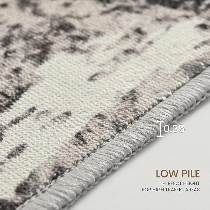 Living Room Rug 9x11 Coffee Area Rugs Machine Washable Abstract Boho Large Rug