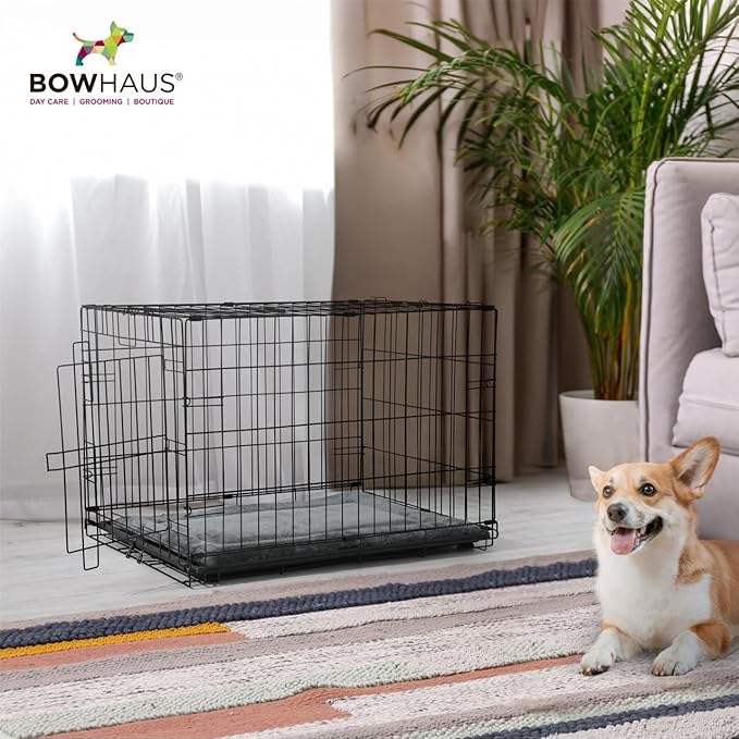 45.3" x 26.8” Machine-Washable Fluffy Dog Bed for 48" Kennel, Soft Crate Mat with Non-Slip Bottom, Cozy Pet Pad for Sleeping, Large Dog Kennel Flat Bed