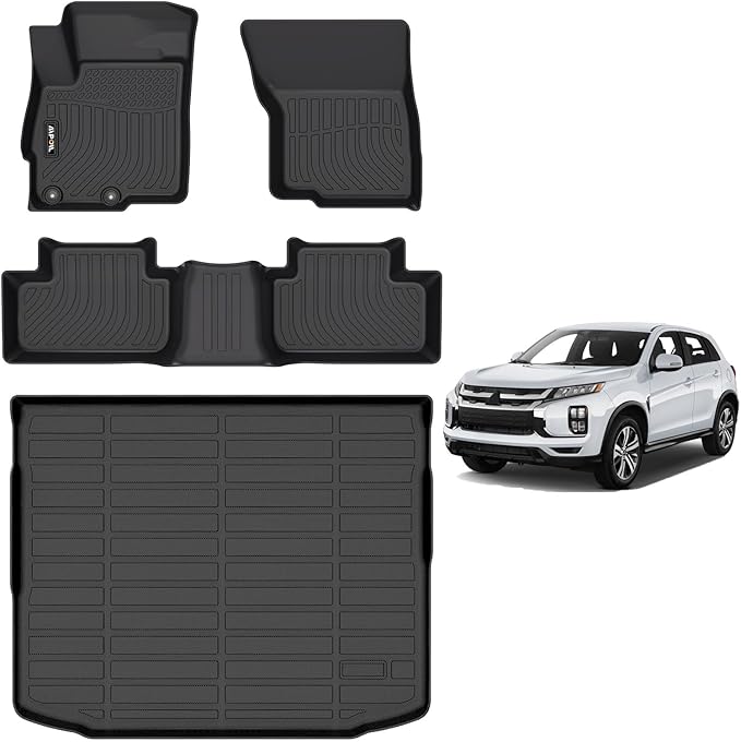 AIPOIL®TPE Floor mats Custom for 2011-2024 2025 Mitsubishi Outlander Sport | All-Weather | Easy to Clean | All-Round Protection丨Full Set Automobile mats Accessories.