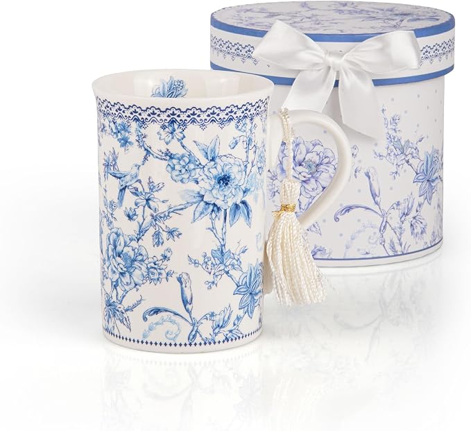 STP GOODS Porcelain Tea/Coffee Cup in Gift Box Fine Porcelain Coffee Cup Tea