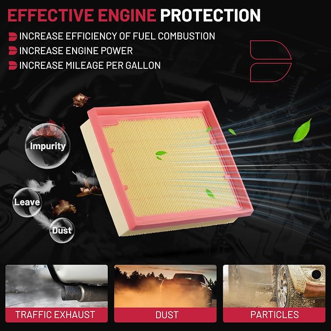 BDFHYK 2PC CA12813 Engine Air Filters Compatible