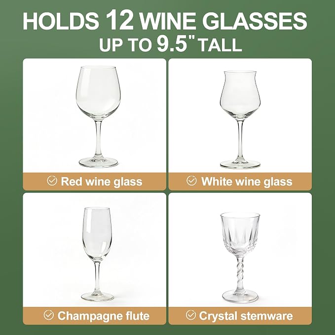LotFancy Stemware Storage Container