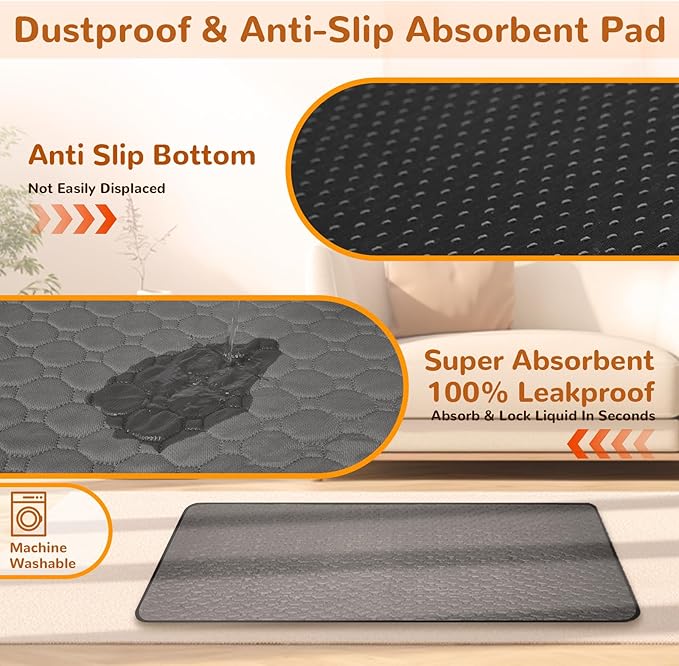 Dog Beds Large Size Dog, Waterproof Dog Bed with Anti-Slip Mat Washable, Memory Foam Orthopedic Pet Bed Chew Proof Pet Couch (Grey)
