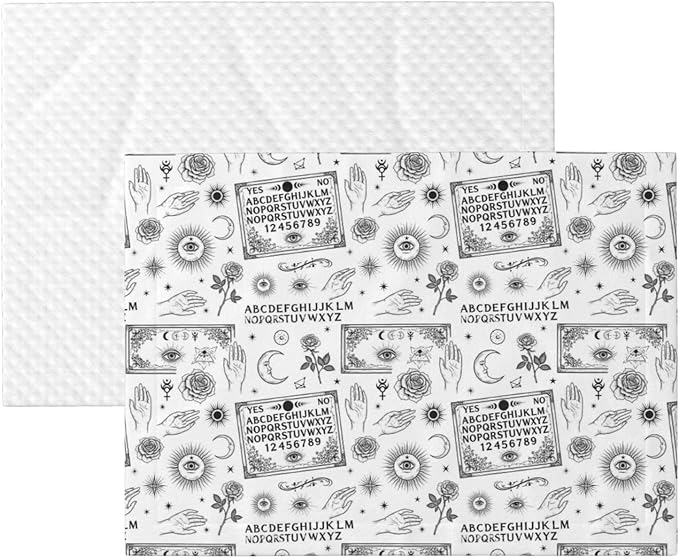 Dog and Cat Blanket in One, Spirit Board with Skull Occultism Set, Double Sided Plush Throw with Raised Dot Pattern on One Side and Flat Velvet on Other for Variety