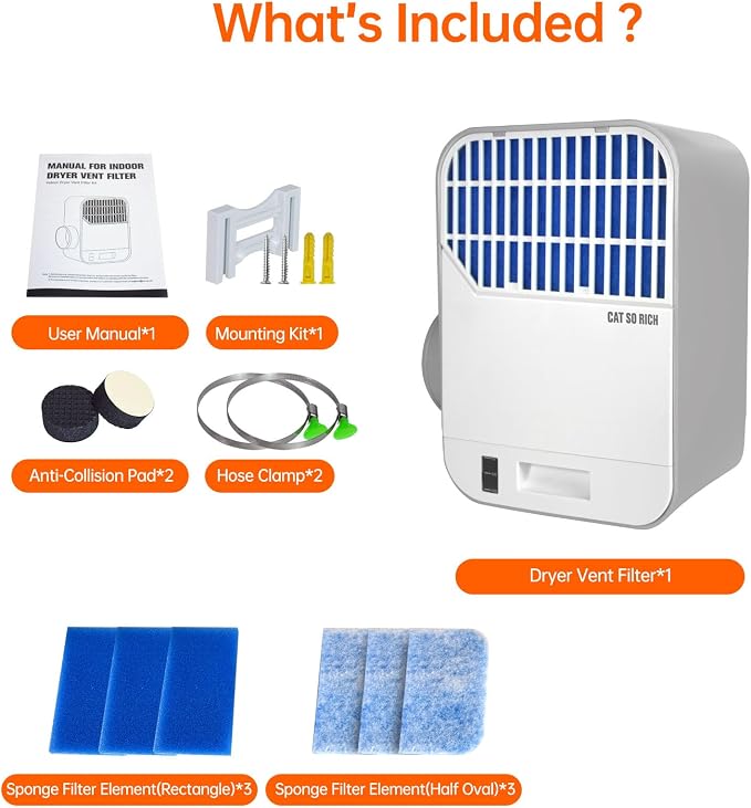 Indoor Dryer Vent Kit – 6-Layer Pro Lint Trap