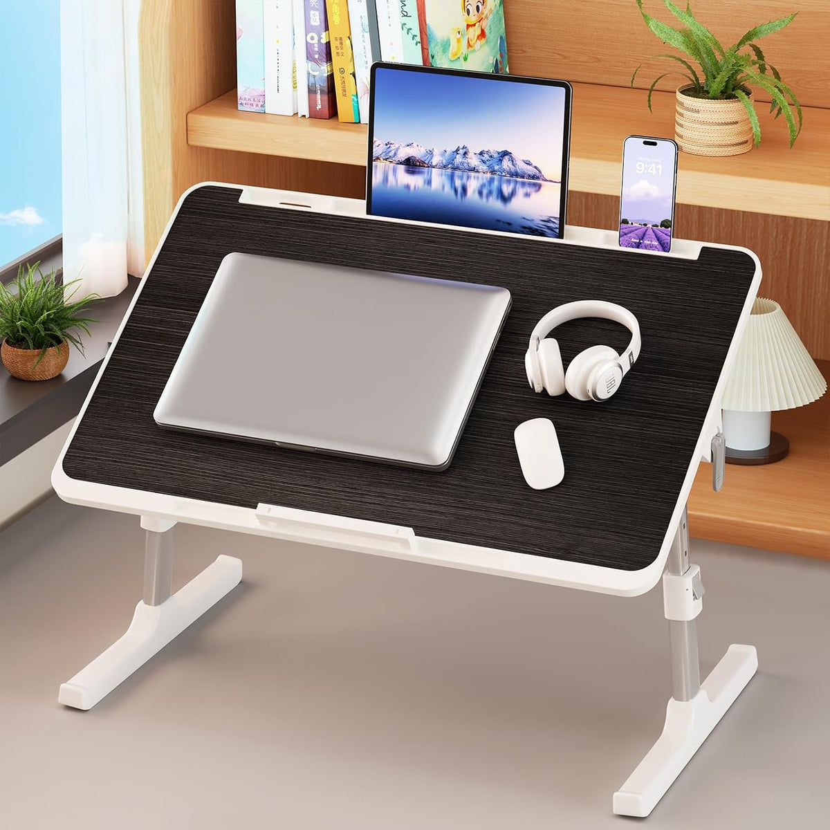 Adjustable Lap Desk, Foldable Laptop Desk for Bed, X-Large Lap Table