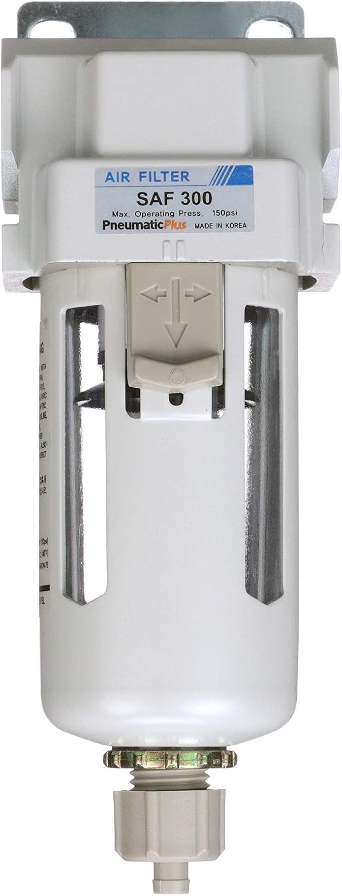 PneumaticPlus SAF300-N03B Compressed Air Particulate Filter 3/8" NPT, 10 Micron