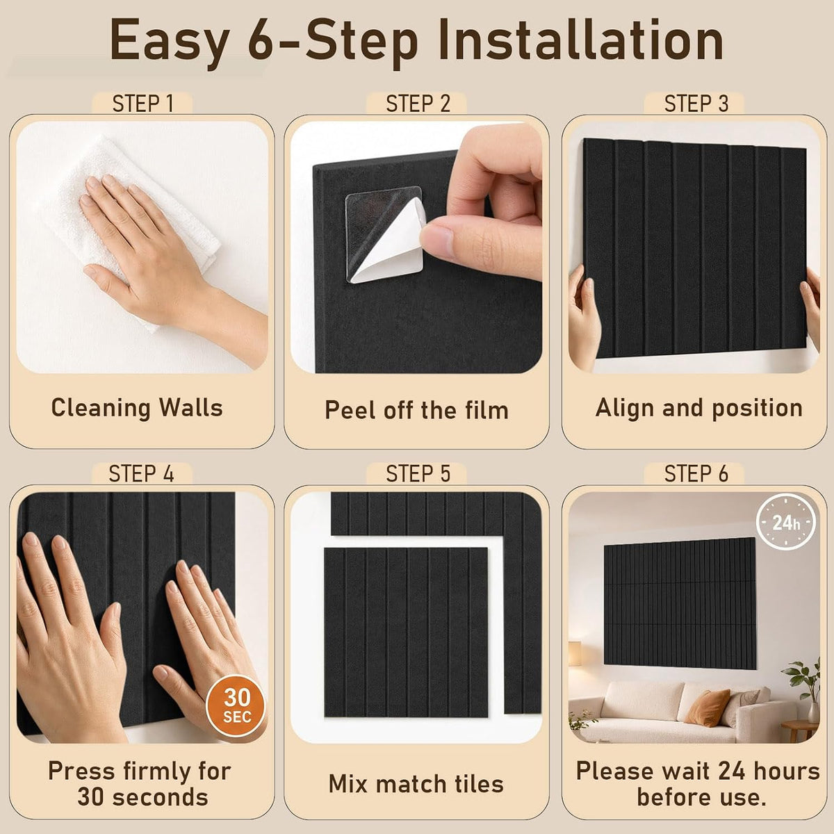 Large Felt Bulletin Board 48" x 36" Cork Board Alternative-12 Pack with 70 Safe Removable Adhesive Tabs, 35 Pushpins Notice Board for Walls Home Office Classroom Pin Board -Gray