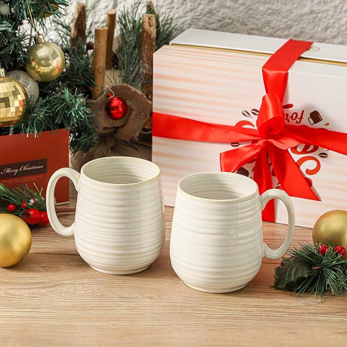 HASENSE Coffee Mugs Set of 2, 20 oz Ceramic Coffee Cups
