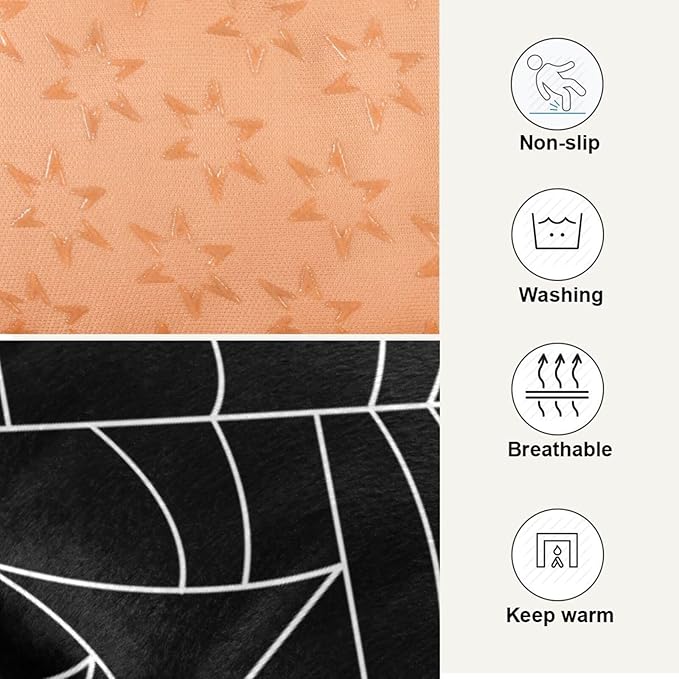 Halloween Spider Web Pet Bed Cute Dog Bed Mat Absorbing Non Slip Pad Pet Sleeping Mat for Small, Medium, and Large Dogs Puppy Cat 24 in x 18 in