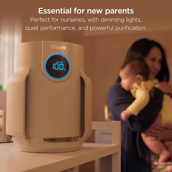 Shark Air Purifier for Home, NeverChange Compact Pro, for Bedroom, Home Office