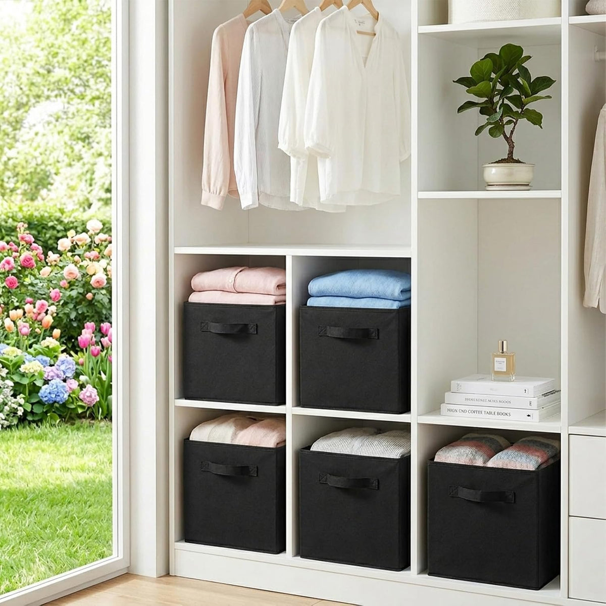 ShellKingdom Storage Bins, Foldable Fabric Storage Cube And Cloth Organizer