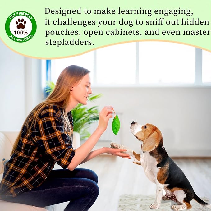 Dog Scent Training kit, Brain Games, Hide and Seek Toys - Fun Nose Work Games, Sniff and Seek Sniffing Toys, Nosework Kit, Scent Work Kit for All Ages Dog (Green)