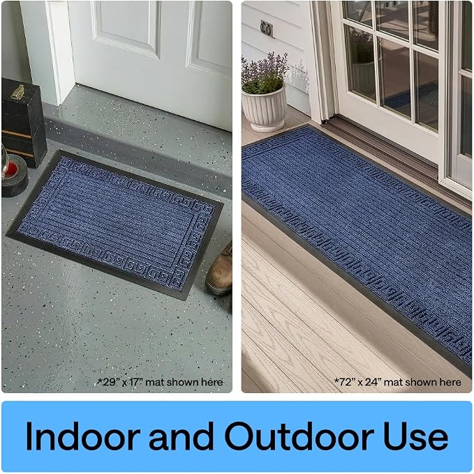 GORILLA GRIP 100% Waterproof All-Season WeatherMAX Doormat 35x23, US Designed